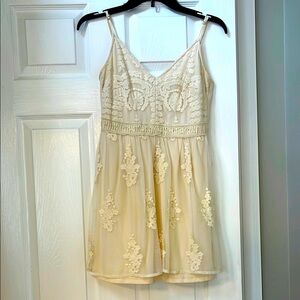 Altar’d state Cream Lace mini dress